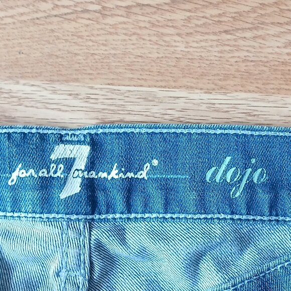 7 For All Mankind Ghost Squiggle Dojo Stretch Jeans Size 26 - Picture 8 of 10